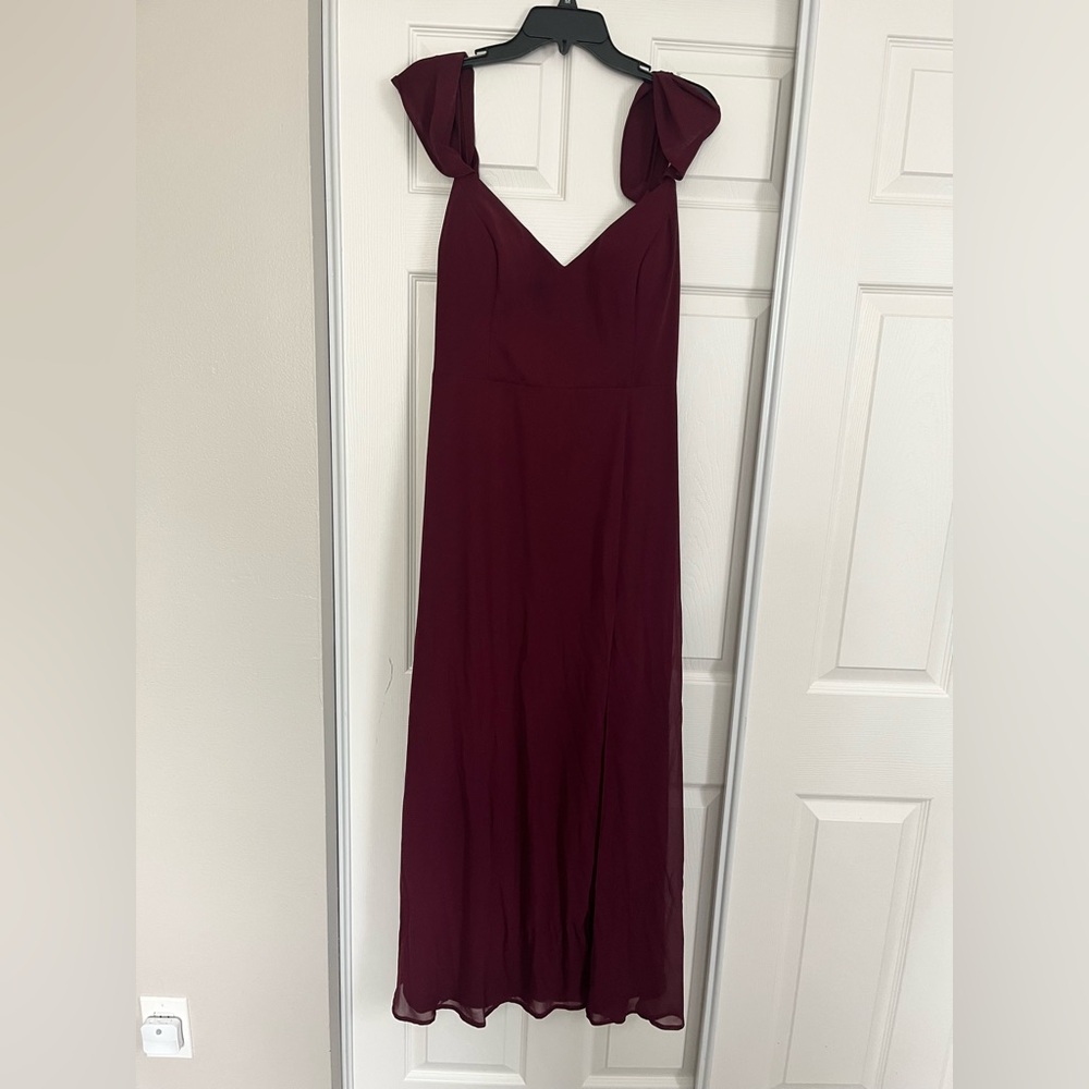 Maroon Bridesmaids Dress